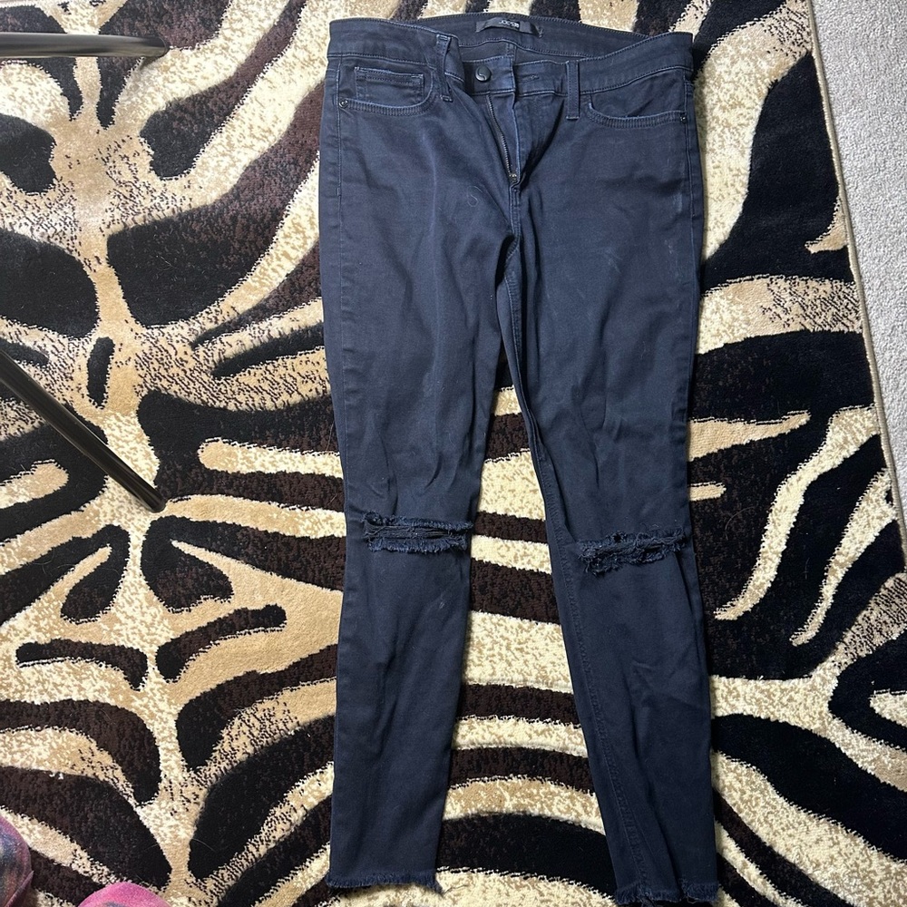 Joe's Jeans Janeane Black Ankle Raw Hem size 31